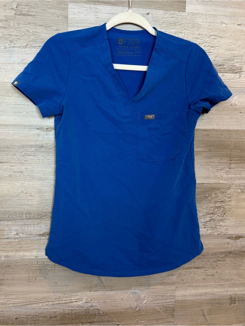 FIGS Royal Blue Catarina One-Pocket Scrub Top V-Neck XXS FW1000